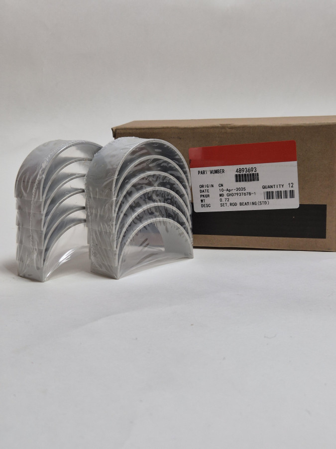 Вкладыши шатунные 0.25 6BT,нижние ISBe,ISDe,ISF3.8 4892795 (12шт.компл) C+