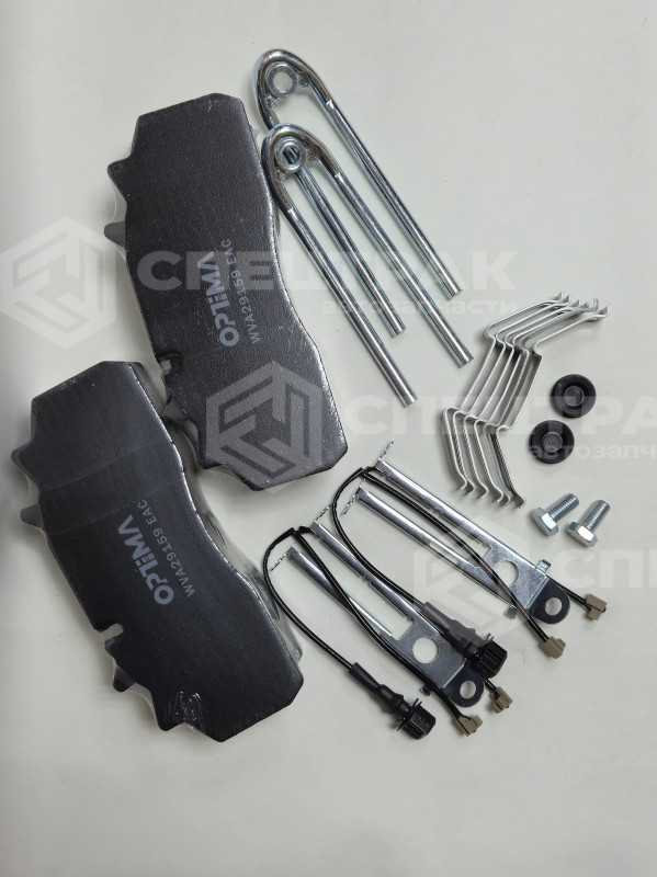 Колодки тормозные WVA29159 ПАЗ Вектор 8.8/МАЗ 29156/300.06.055 датч.и уст.комплектом OPTIMA