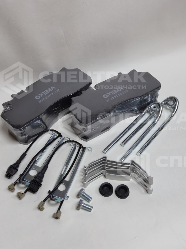 Колодки тормозные WVA29159 ПАЗ Вектор 8.8/МАЗ 29156/300.06.055 датч.и уст.комплектом OPTIMA