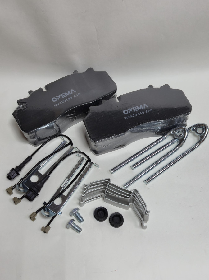 Колодки тормозные WVA29159 ПАЗ Вектор 8.8/МАЗ 29156/300.06.055 датч.и уст.комплектом OPTIMA